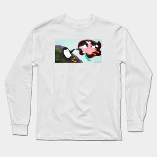 The Creation of Adam Penguin Long Sleeve T-Shirt